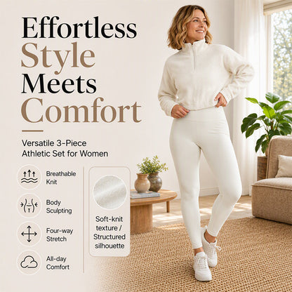 Women's Cozy 3-Piece Athletic Set