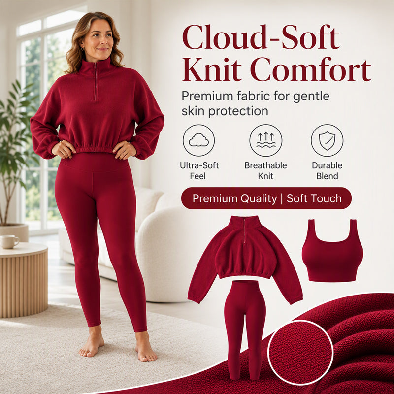 Women's Cozy 3-Piece Athletic Set