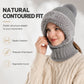 Stay Warm Without the Hassle — Women's One-Piece Knitted Winter Hat, Scarf & Face Cover with Cozy Full-Coverage Design for Cold Weather Comfort