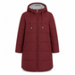 Slim Fit Long Hooded Padded Coat Solid Color Winter with Pockets