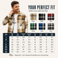 Men’s Heavyweight Brushed Flannel Plaid Overshirt Jacket – Soft Lined, Functional Pockets For Cool Weather Days