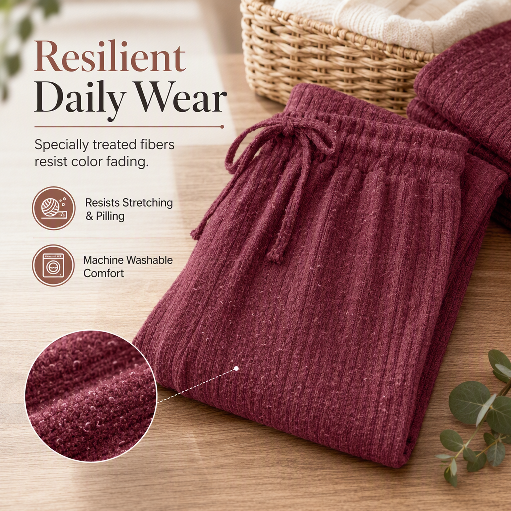 Women's Casual Knit Loungewear Set