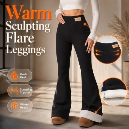 Stay Warm Without Sacrificing Your Style — Women's Plush-Lined Flare Leggings with a Cozy Interior, Flattering Flared Silhouette, and Beautiful Everyday Winter Appeal