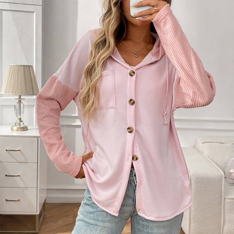 More Than Just a Casual Jacket — A Stylish Women's Patchwork Hooded Jacket That Adds Character and Charm to Your Everyday Outfits