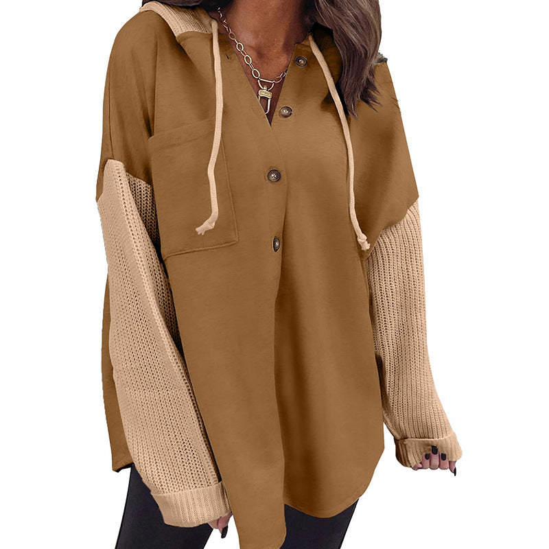 More Than Just a Casual Jacket — A Stylish Women's Patchwork Hooded Jacket That Adds Character and Charm to Your Everyday Outfits