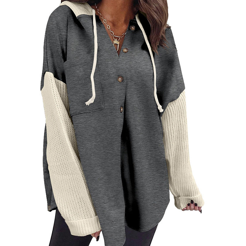 More Than Just a Casual Jacket — A Stylish Women's Patchwork Hooded Jacket That Adds Character and Charm to Your Everyday Outfits