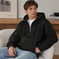 Not Your Ordinary Hoodie — A Stylish Half-Zip Corduroy Hooded Pullover with Rich Texture, Classic Casual Charm, and a Fresh Everyday Look