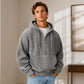 Not Your Ordinary Hoodie — A Stylish Half-Zip Corduroy Hooded Pullover with Rich Texture, Classic Casual Charm, and a Fresh Everyday Look