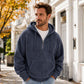 Not Your Ordinary Hoodie — A Stylish Half-Zip Corduroy Hooded Pullover with Rich Texture, Classic Casual Charm, and a Fresh Everyday Look