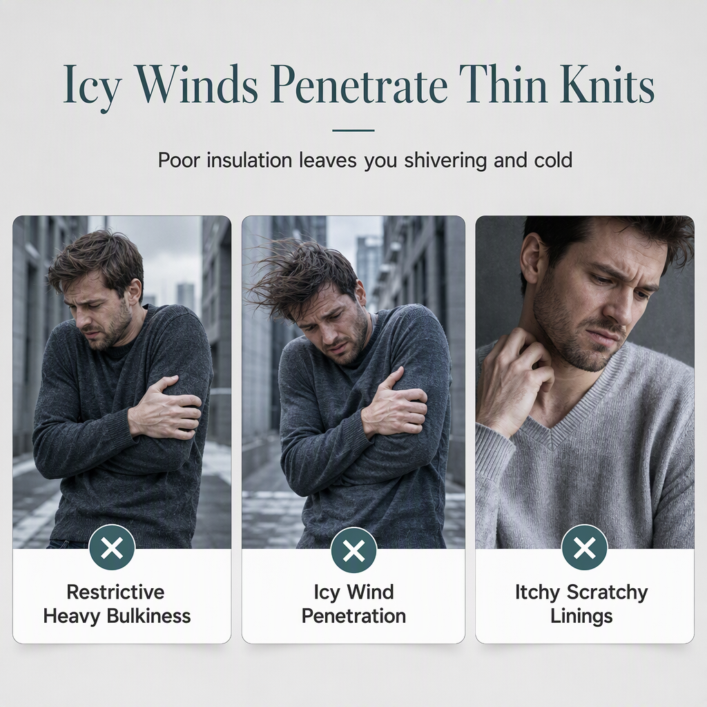 Why Wear a Thin Sweater When Winter Calls for Something Warmer? Men's Fleece-Lined Striped Quarter-Zip Knit Pullover with a Classic Stand Collar, Soft Plush Interior & Refined Everyday Style — Stay Warm, Look Sharp & Dress Comfortably All Season Long! ❄️