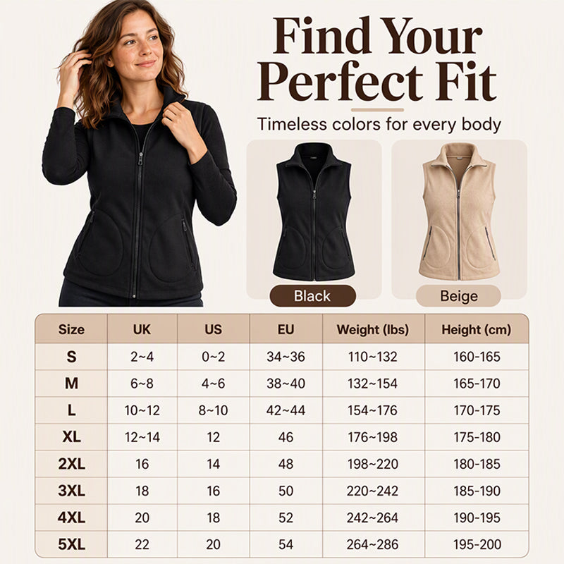 Women’s Winter Thermal Stand Collar Zip Vest, Breathable Soft Knit Sleeveless Gilet For Versatile Cold Weather Layering