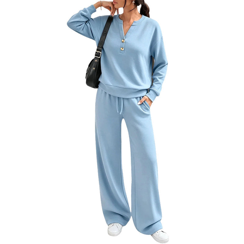 🖤Black Friday Sale:50% OFF🖤 ☁️Women's Effortless Top & Wide-leg Pants Set