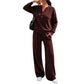 🖤Black Friday Sale:50% OFF🖤 ☁️Women's Effortless Top & Wide-leg Pants Set