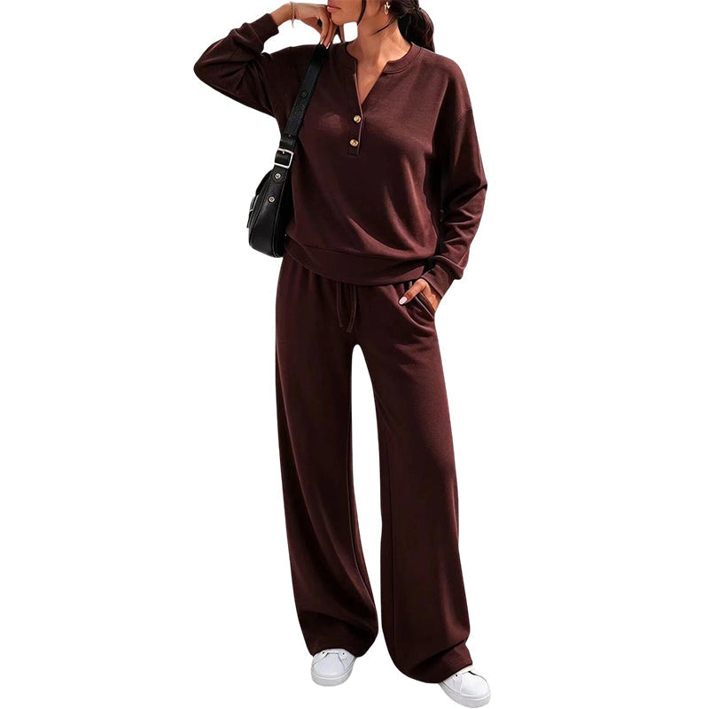 🖤Black Friday Sale:50% OFF🖤 ☁️Women's Effortless Top & Wide-leg Pants Set