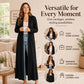 🖤Black Friday Sale:50% OFF🖤 Women’s Open Front Maxi Length Knit Cardigan, Lightweight Soft Knit To Flatter Your Figure For Everyday Casual Outfits