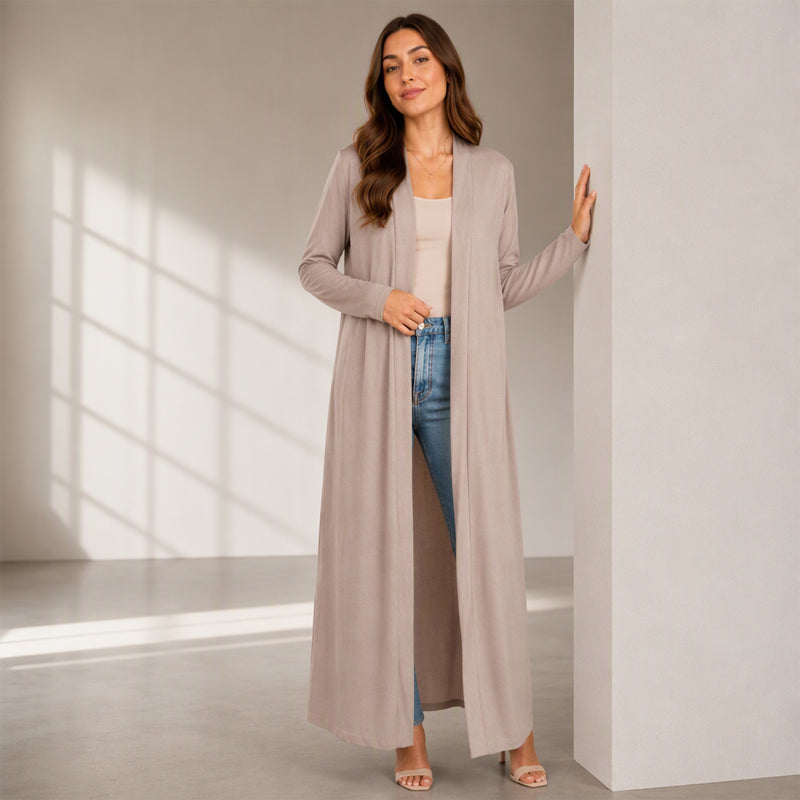 🖤Black Friday Sale:50% OFF🖤 Women’s Open Front Maxi Length Knit Cardigan, Lightweight Soft Knit To Flatter Your Figure For Everyday Casual Outfits