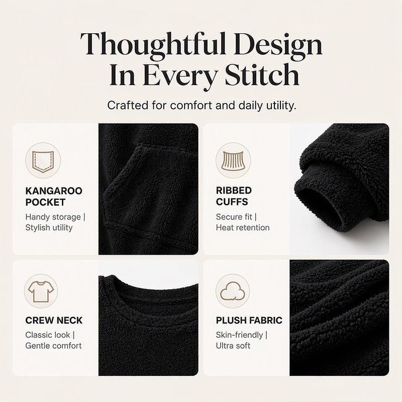 A Soft Plush-Lined Sweatshirt Designed for Warmth, Comfort, and Everyday Winter Wear