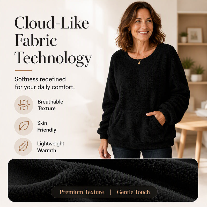 A Soft Plush-Lined Sweatshirt Designed for Warmth, Comfort, and Everyday Winter Wear