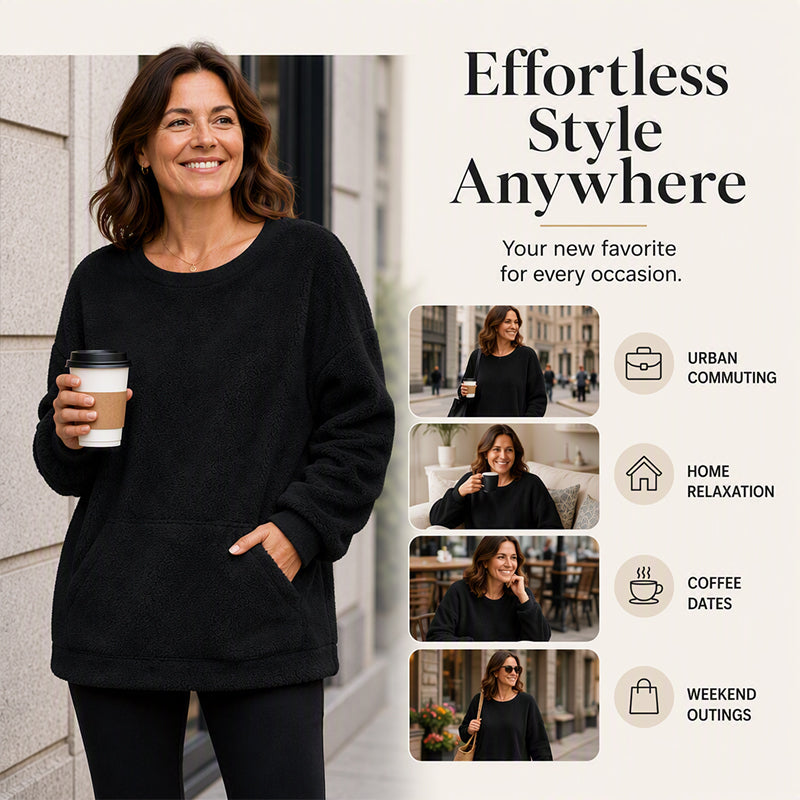 A Soft Plush-Lined Sweatshirt Designed for Warmth, Comfort, and Everyday Winter Wear