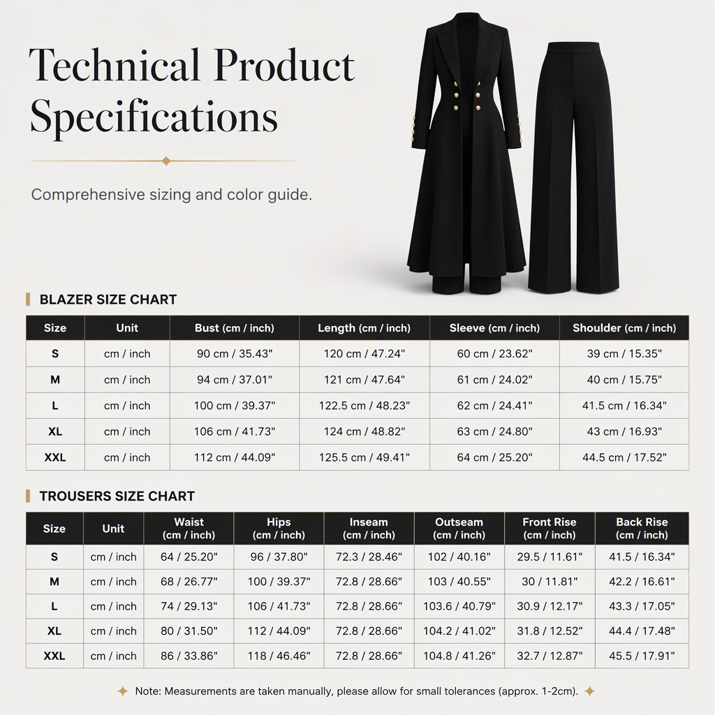 ✨ Women's Double-Breasted Long Knit Coat & Straight-Leg Pants Set – Flattering Tailored Silhouette, Chic Gold-Tone Buttons & Sophisticated Style for Effortless Fall & Winter Outfits! 💕