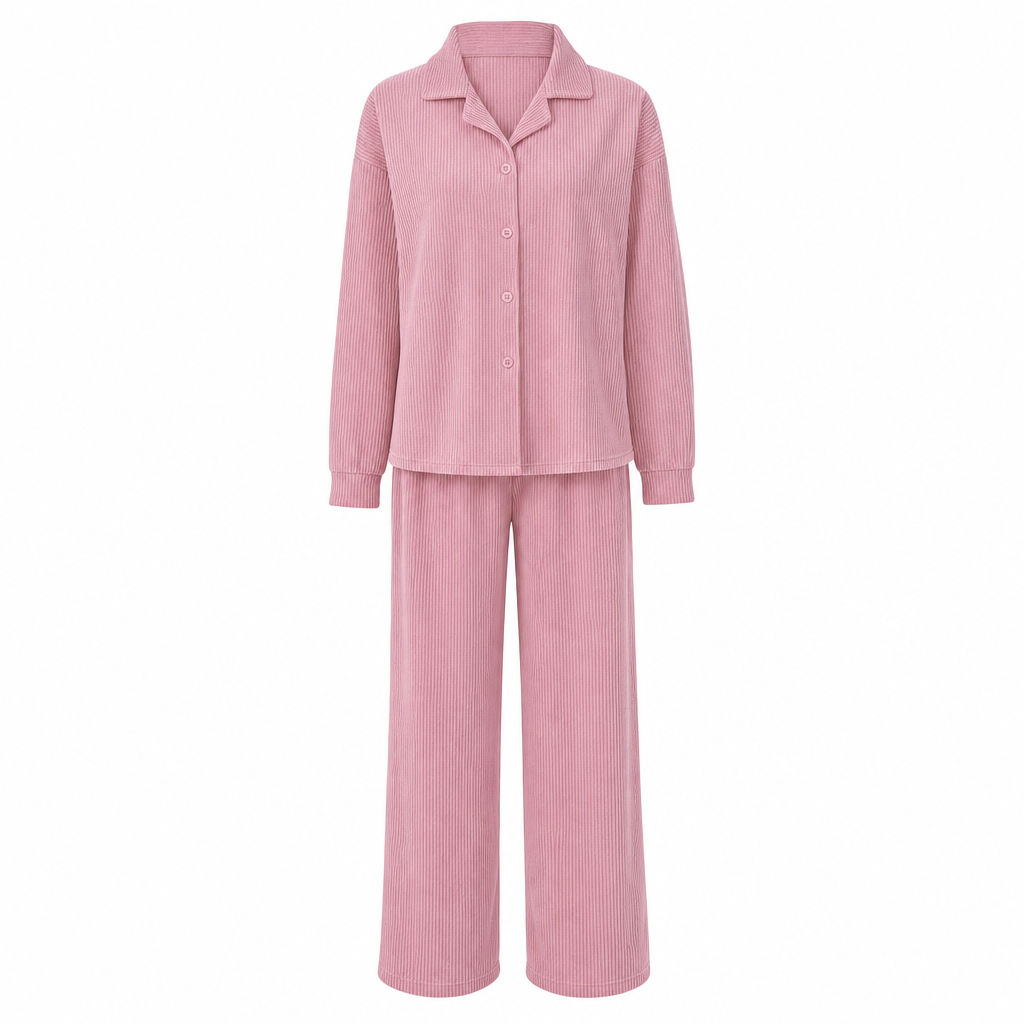 Women's Knitted Half-Zip Mock Neck Pullover & Wide-Leg Pants 2-Piece Set, Thick Ribbed Knit Matching Outfit For Winter Warmth