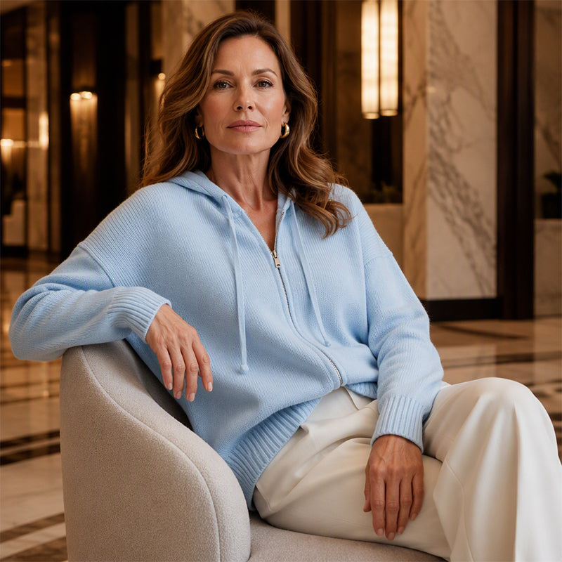 The Cozy Feel of a Hoodie, the Classic Look of a Knit Cardigan — All in One Easy Zip-Up Layer