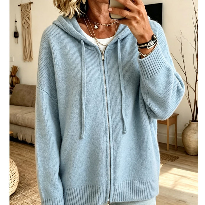 The Cozy Feel of a Hoodie, the Classic Look of a Knit Cardigan — All in One Easy Zip-Up Layer