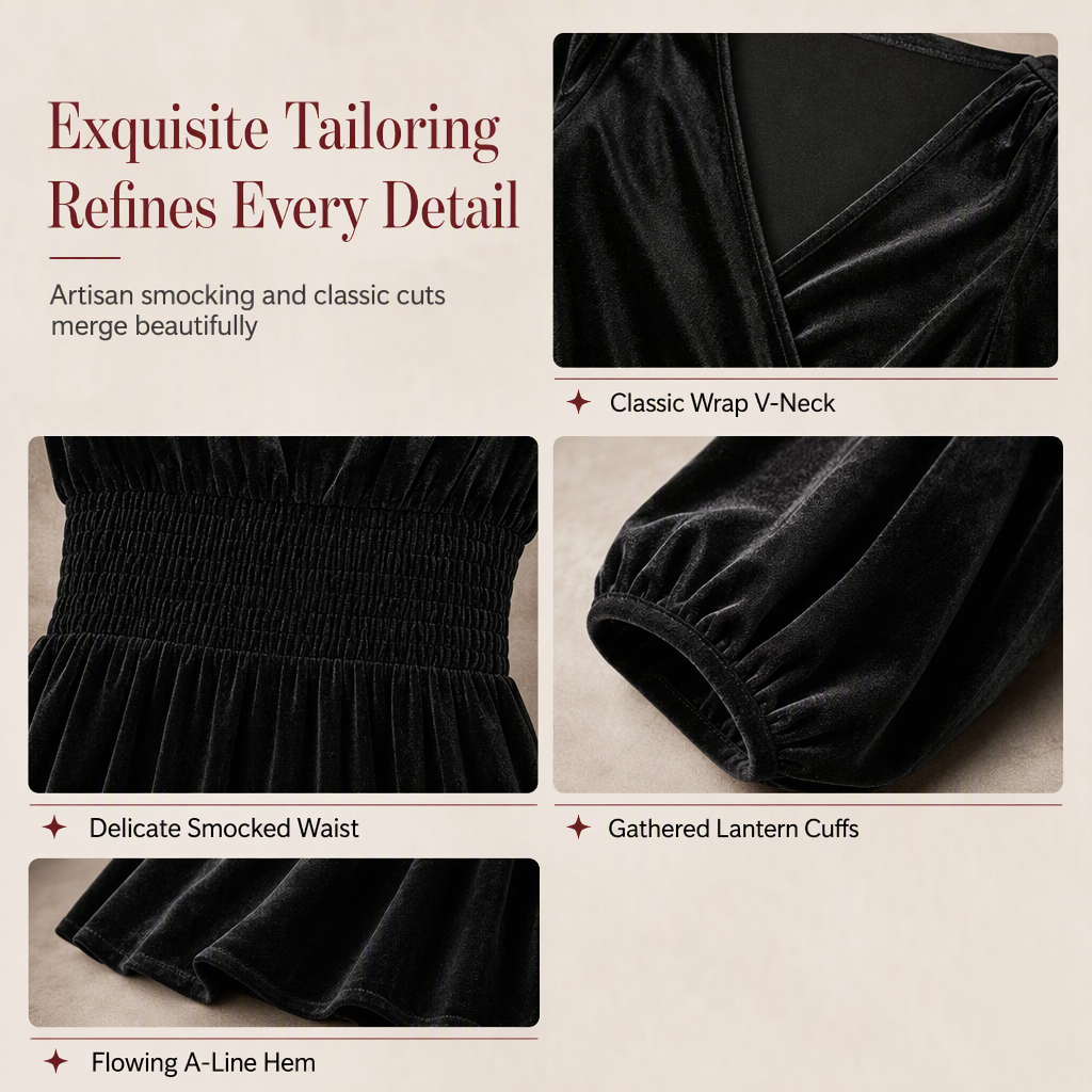 A Beautifully Flowing Velvet Maxi Dress with a Flattering Waist and Timeless Elegance