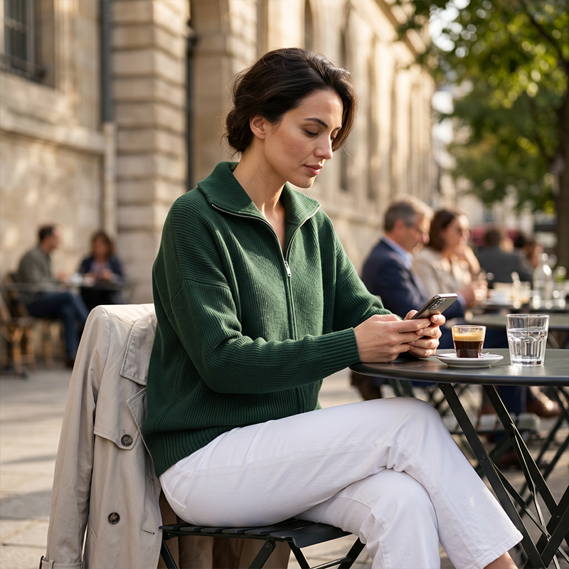 Women’s Ribbed Knit Zip-Up Collared Cardigan – Wear Zipped Fully Or Open For Flexible Everyday Autumn Styling
