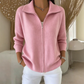 Women’s Ribbed Knit Zip-Up Collared Cardigan – Wear Zipped Fully Or Open For Flexible Everyday Autumn Styling