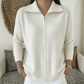 Women’s Ribbed Knit Zip-Up Collared Cardigan – Wear Zipped Fully Or Open For Flexible Everyday Autumn Styling