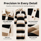 A Classic Look with a Beautiful Modern Touch — Women's Striped Collared Knit Sweater Dress That Brings Timeless Elegance, Charming Texture, and Easy One-Piece Styling to Your Fall Wardrobe