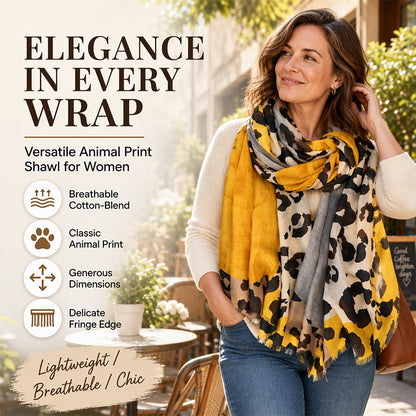 Turn a Simple Outfit into Something Special with This Lightweight Leopard Print Scarf — A Timeless Accessory with Endless Styling Possibilities