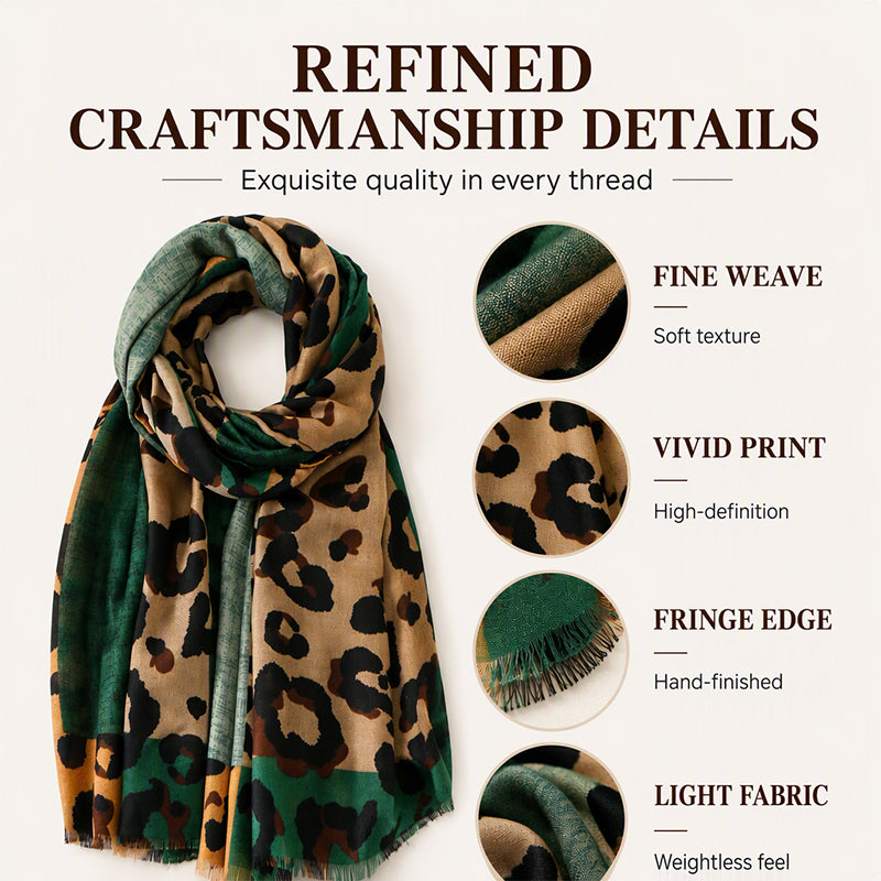 Turn a Simple Outfit into Something Special with This Lightweight Leopard Print Scarf — A Timeless Accessory with Endless Styling Possibilities