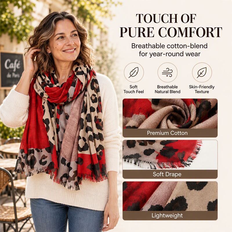 Turn a Simple Outfit into Something Special with This Lightweight Leopard Print Scarf — A Timeless Accessory with Endless Styling Possibilities