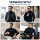Look Sharper Without Dressing Up — Men's Ultra-Soft Stretch Slim-Fit Mock-Neck Long-Sleeve T-Shirt for a Sleek Silhouette, All-Day Ease, and Classic Everyday Style
