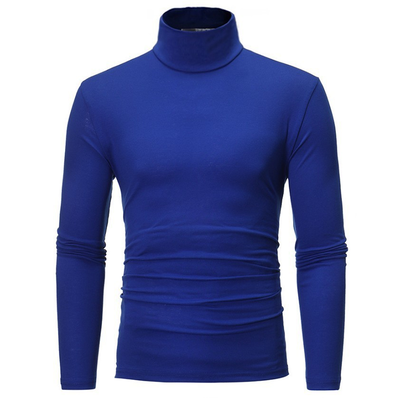 Look Sharper Without Dressing Up — Men's Ultra-Soft Stretch Slim-Fit Mock-Neck Long-Sleeve T-Shirt for a Sleek Silhouette, All-Day Ease, and Classic Everyday Style