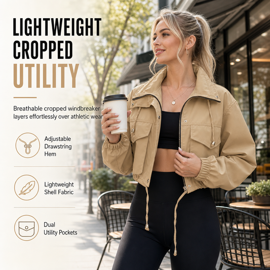 Give Your Everyday Outfits a Fresh Fall Upgrade — Women's Chic Short Zip-Up Jacket with a Clean Solid-Color Design, Flattering Short-Length Silhouette, and Timeless Casual Style