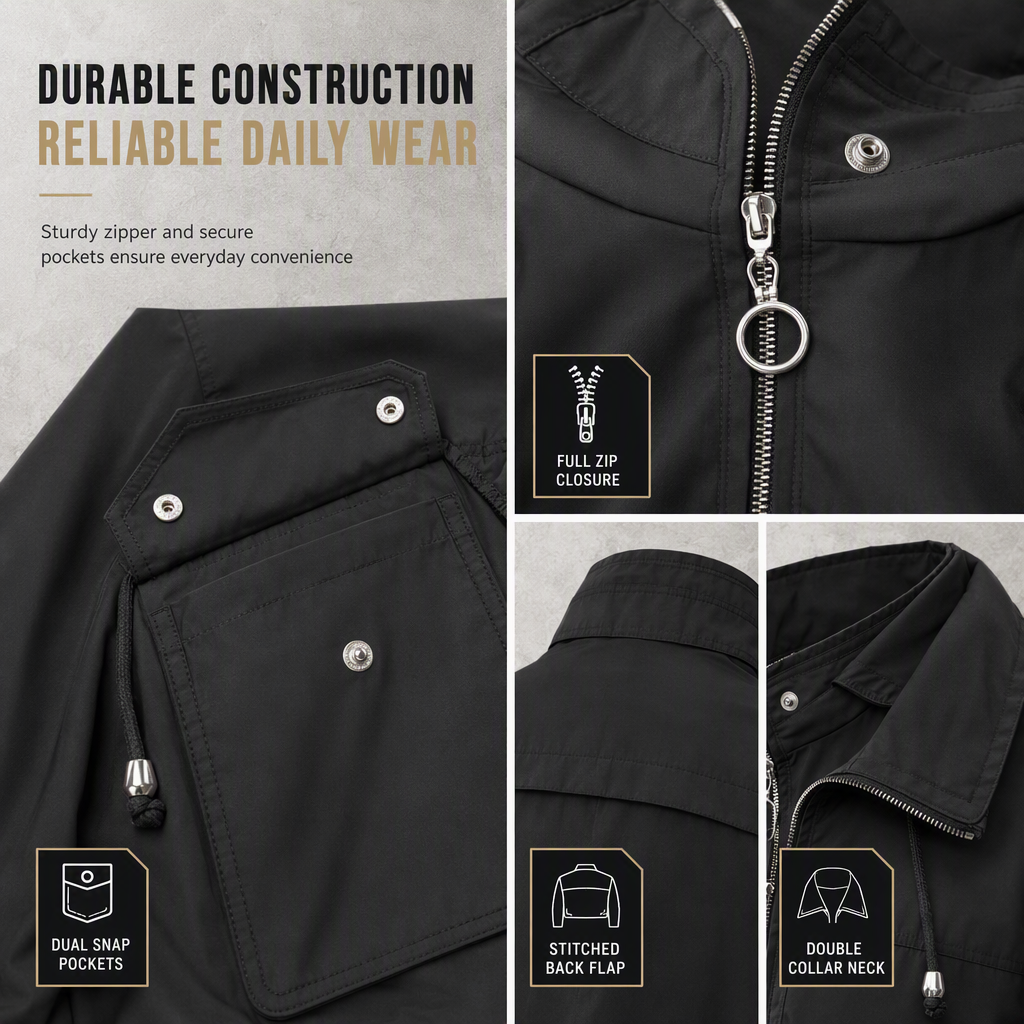 Give Your Everyday Outfits a Fresh Fall Upgrade — Women's Chic Short Zip-Up Jacket with a Clean Solid-Color Design, Flattering Short-Length Silhouette, and Timeless Casual Style