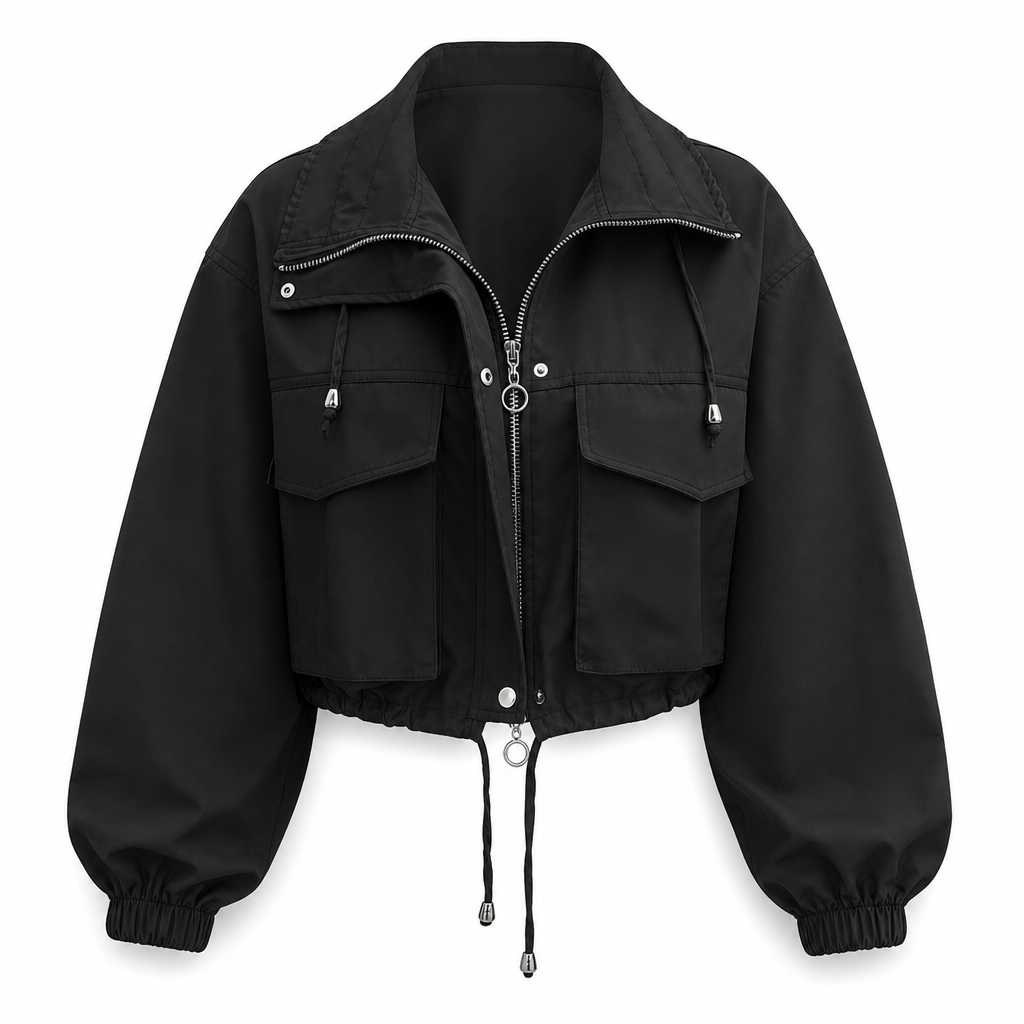 Give Your Everyday Outfits a Fresh Fall Upgrade — Women's Chic Short Zip-Up Jacket with a Clean Solid-Color Design, Flattering Short-Length Silhouette, and Timeless Casual Style