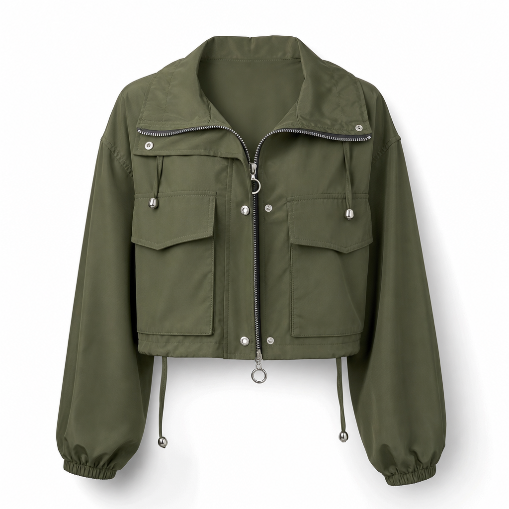 Give Your Everyday Outfits a Fresh Fall Upgrade — Women's Chic Short Zip-Up Jacket with a Clean Solid-Color Design, Flattering Short-Length Silhouette, and Timeless Casual Style