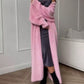 Wrap Yourself in Soft, Luxurious-Looking Warmth — Women's Fluffy Faux-Mink Fleece Long Cardigan with a Relaxed Oversized Fit, Elegant Knit Texture, and Timeless Fall & Winter Charm