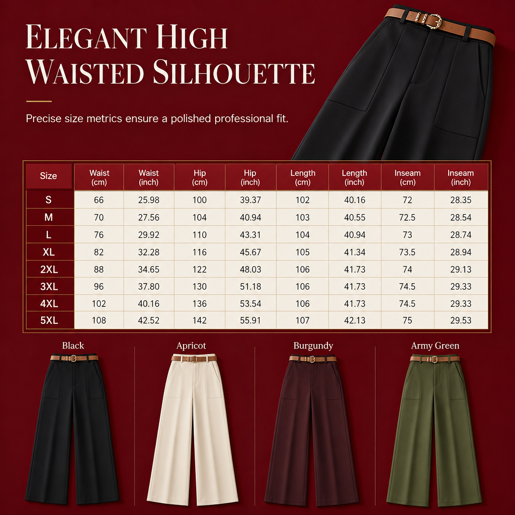 Look Beautifully Put Together Without Feeling Restricted — Women's Elegant High-Waisted Wide-Leg Trousers with Flattering Tailoring, Graceful Draping, and Timeless Everyday Style