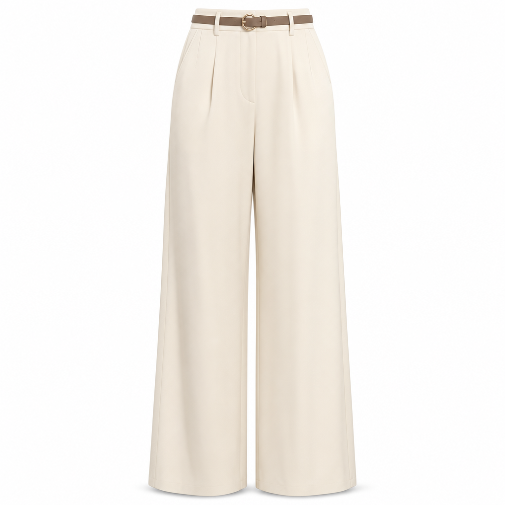 Look Beautifully Put Together Without Feeling Restricted — Women's Elegant High-Waisted Wide-Leg Trousers with Flattering Tailoring, Graceful Draping, and Timeless Everyday Style