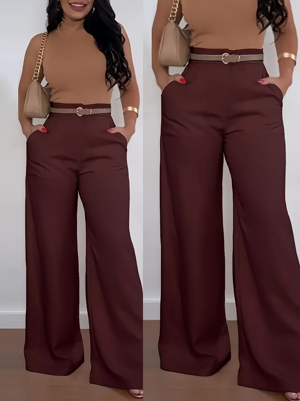 Look Beautifully Put Together Without Feeling Restricted — Women's Elegant High-Waisted Wide-Leg Trousers with Flattering Tailoring, Graceful Draping, and Timeless Everyday Style