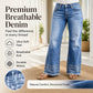 Rediscover the Charm of Vintage Denim — Women's Relaxed Wide-Leg Jeans with Trendy Raw-Hem Details, a Beautifully Easygoing Silhouette, and Timeless Everyday Style