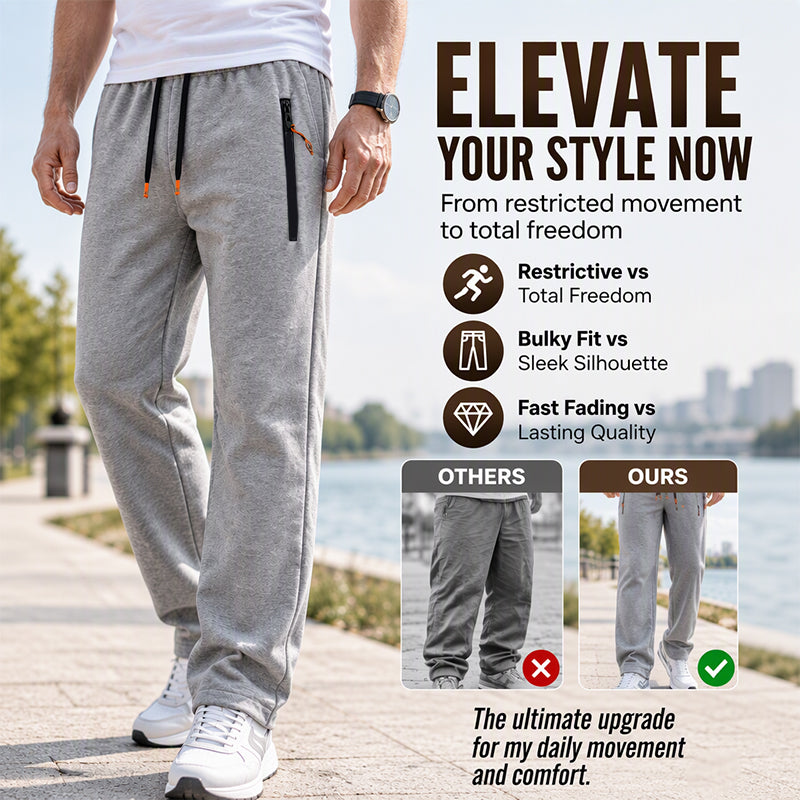 Cold Legs in Thin Sweatpants? Stiff Jeans Making Winter Uncomfortable? Men's Winter Thermal Sweatpants – Warm, Easygoing Everyday Comfort for Lounging, Walking & Staying Active Through Chilly Days!