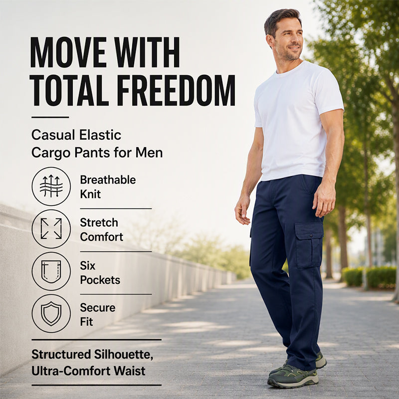 Tired of Hot, Tight Pants That Hold You Back? Men's Breathable Loose-Fit Cargo Pants – Stay Cool, Move Freely & Keep Essentials Close with Roomy Utility Pockets for Work, Travel & Everyday Adventures!
