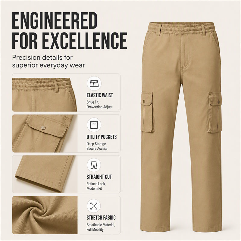 Tired of Hot, Tight Pants That Hold You Back? Men's Breathable Loose-Fit Cargo Pants – Stay Cool, Move Freely & Keep Essentials Close with Roomy Utility Pockets for Work, Travel & Everyday Adventures!