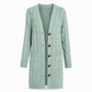Your Everyday Outfits Deserve More Than a Basic Sweater! Women's Long Button-Front Knit Cardigan – Elegant, Relaxed Layering with a Flattering Longline Silhouette for Chic Fall & Winter Style!